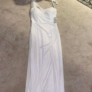 David’s Bridal White Gown Size 4